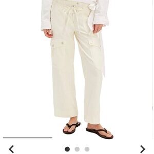 Free People Off-White Cargo Joggers